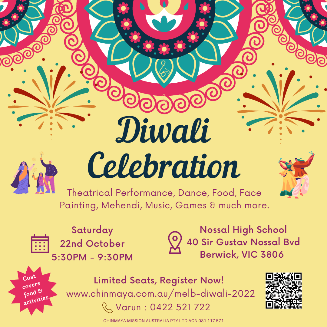 Melbourne Diwali Celebration 2022 Chinmaya Mission Australia