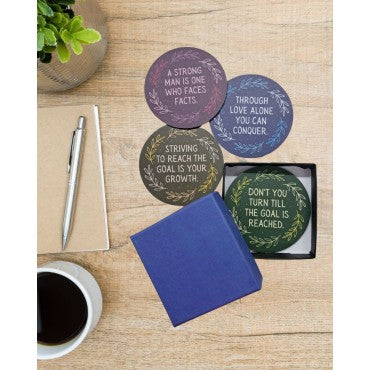 Round Coasters With Quotes