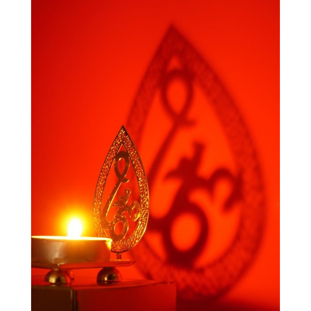 Om Shadow Tea Light Candle Holder – Chinmaya Mission Australia