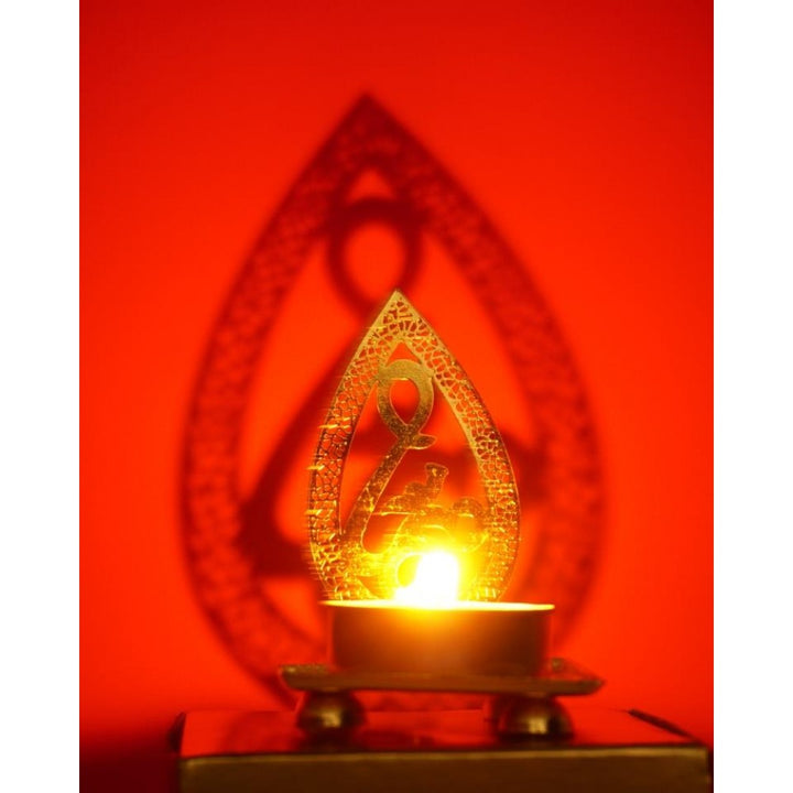 Om Shadow Tea Light Candle Holder