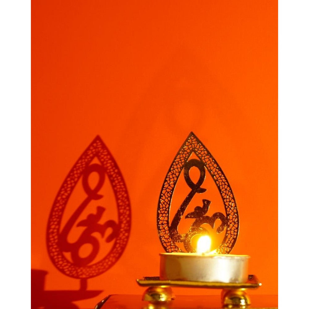 Om Shadow Tea Light Candle Holder