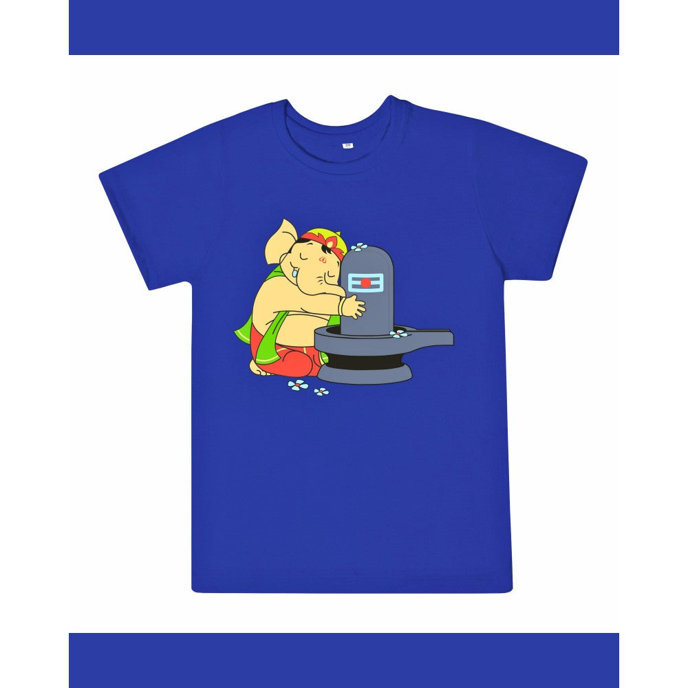 T-Shirt: Kids - Ganesha Shivalinga - Royal Blue