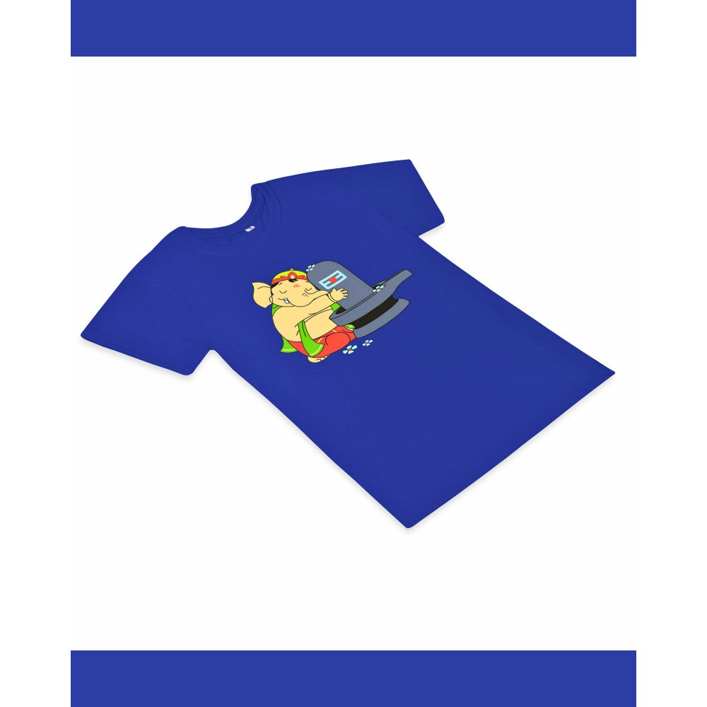 T-Shirt: Kids - Ganesha Shivalinga - Royal Blue