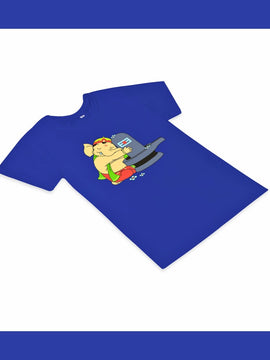 T-Shirt: Kids - Ganesha Shivalinga - Royal Blue