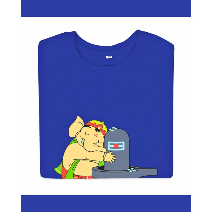 T-Shirt: Kids - Ganesha Shivalinga - Royal Blue