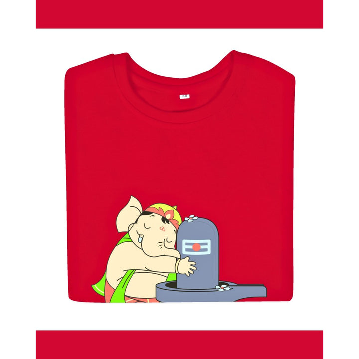 T-Shirt: Kids - Ganesha Shivalinga - Red