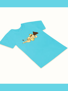 T-Shirt: Kids - Hanuman Flying - Aqua