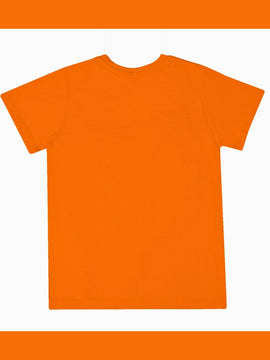 T-Shirt: Kids - Krishna with Cows - Orange