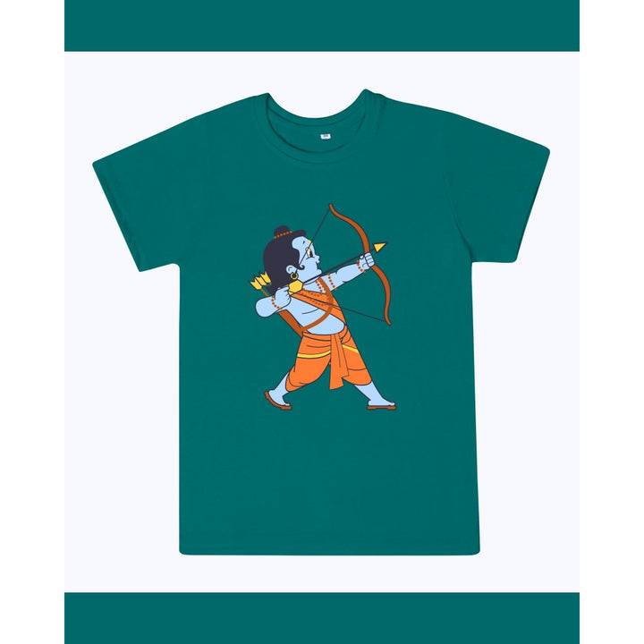 T-Shirt: Kids - Rama with Bow - Rama Green