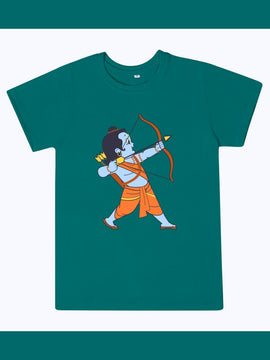 T-Shirt: Kids - Rama with Bow - Rama Green