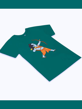 T-Shirt: Kids - Rama with Bow - Rama Green