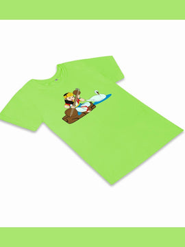 T-Shirt: Kids - Saraswati with Veena - Mint Green