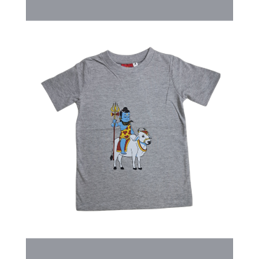 T-Shirt: Kids - Shiva Meditating - Cream