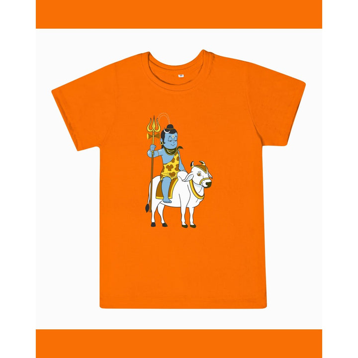 T-Shirt: Kids - Shiva with Nandi - Orange