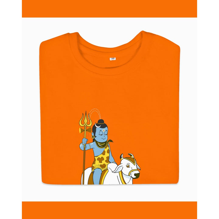 T-Shirt: Kids - Shiva with Nandi - Orange