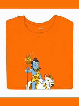 T-Shirt: Kids - Shiva with Nandi - Orange