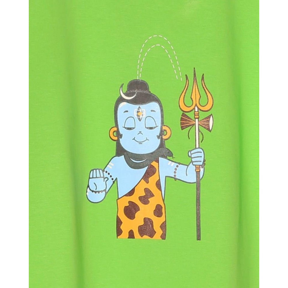 T-Shirt: Kids - Shiva Standing - Pre Green