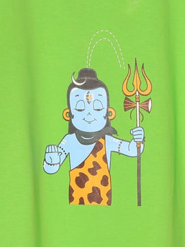 T-Shirt: Kids - Shiva Standing - Pre Green