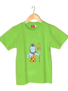 T-Shirt: Kids - Shiva Standing - Pre Green